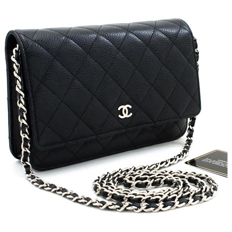 chanel wallet on chain schwarz